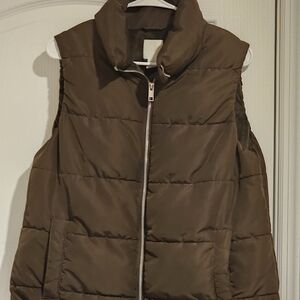 H&M Dark Brown Quilted Vest